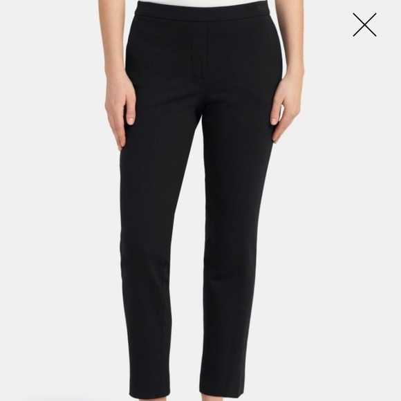 CHICO’S SLACKS BLACK NYLON ANKLE SIZE 8 CAREER PULL ON CROPPED PANTS - Picture 1 of 6